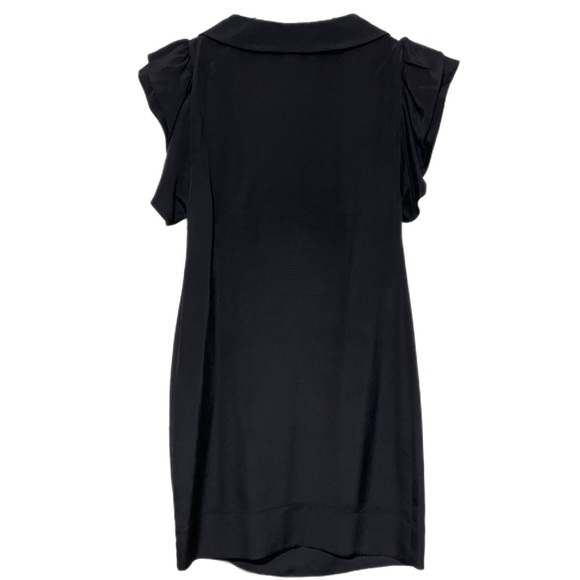 Yoana Baraschi | Silk Ruffled Sleeve with Bow Dark Academia in Black with Metal - Picture 9 of 16